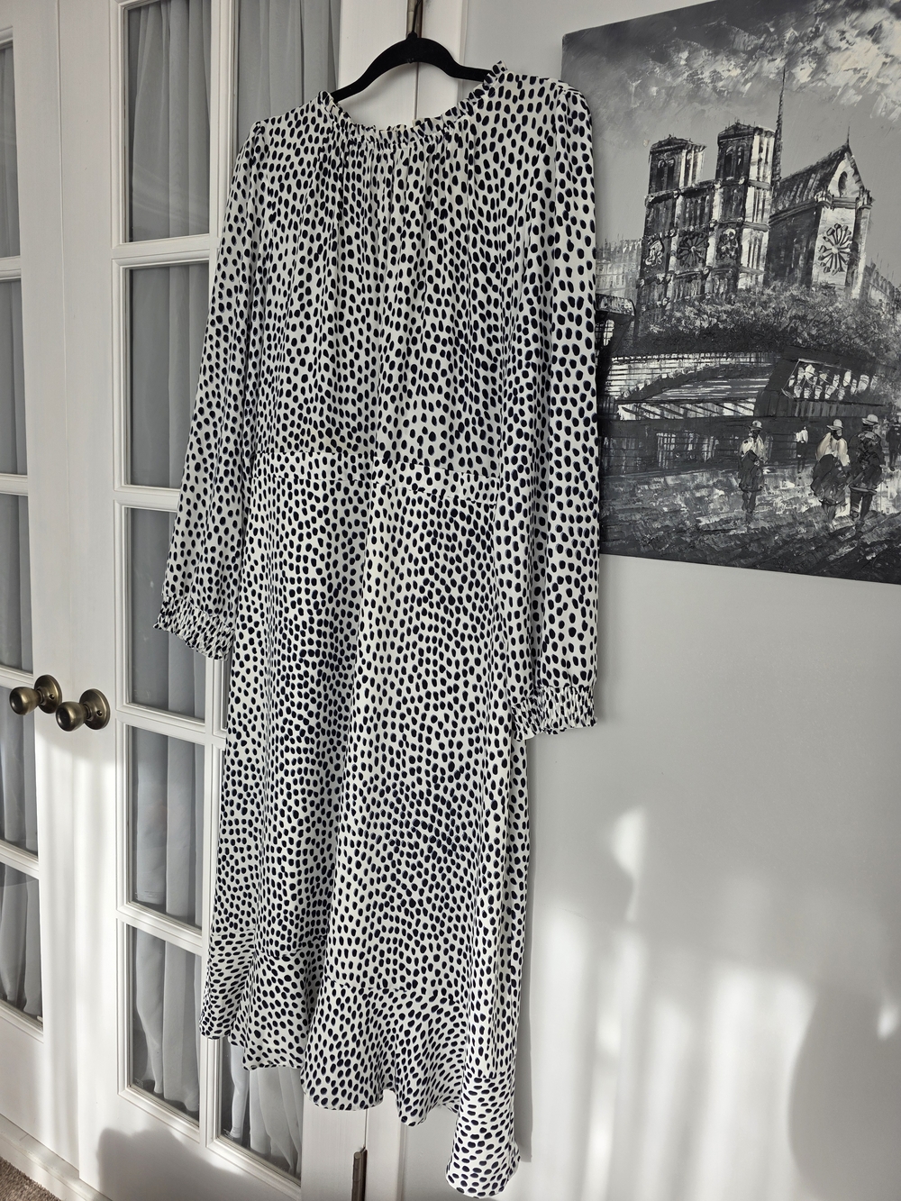 Long Sleeve Ruffle Midi Dress